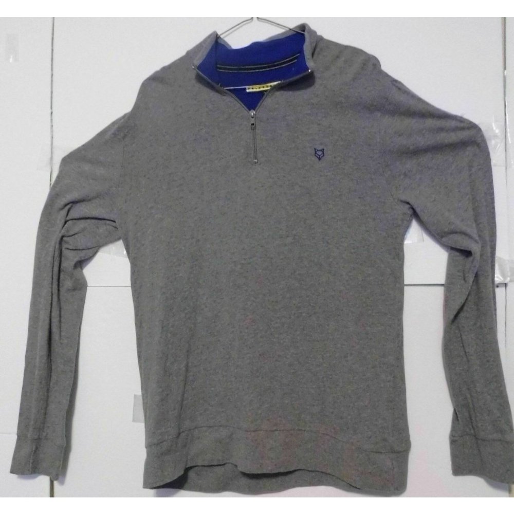 Prince & Fox Men's Gray Blue Long Sleeve Sweater M